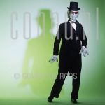 Klark Kent (Date Unknown) at studio in Amsterdam.

[keywords]Posed, Full Length, Tuxido, Top Hat, Sunglasses[/keywords]